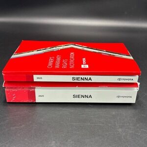 2025 TOYOTA SIENNA OWNERS MANUAL SET 25 LE XLE XSE LIMITED +MULTIMEDIA GUIDE NEW